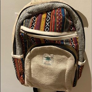Perfect mini backpack, Hemp material, brand new!
